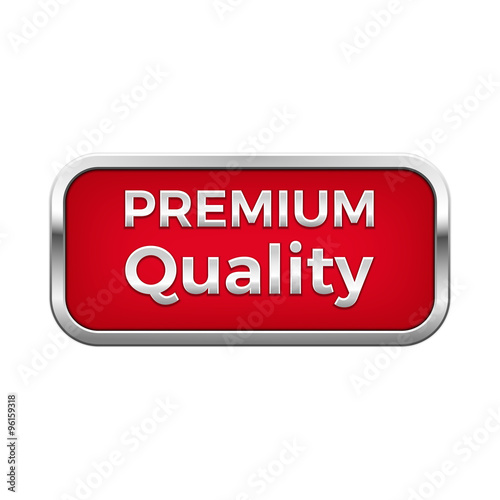 Red premium quality plate in silver frame