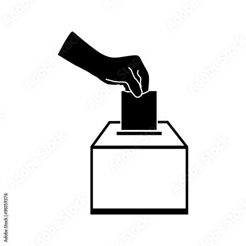 Vote ballot vector icon