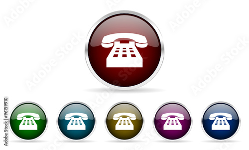 phone glossy web icon vector set Free Download phone glossy web icon vector set - GFXLoad