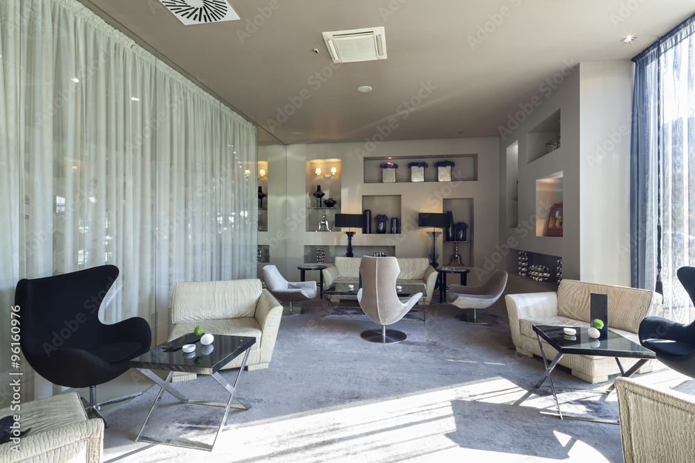 Fototapeta premium modern hotel lobby interior