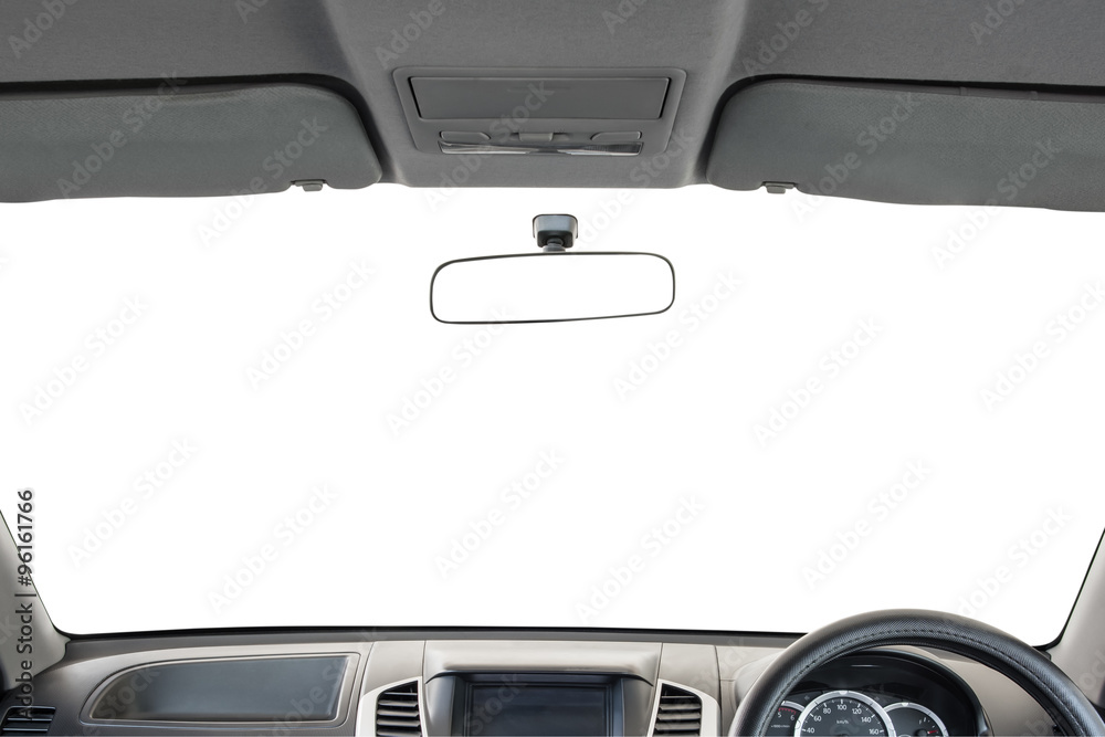 Car interior isolated on white background