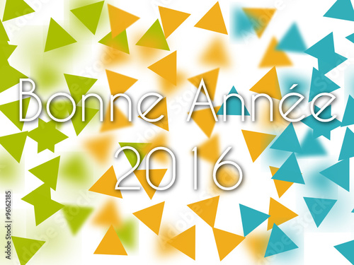 Carte Bonne Année 2016 triangles