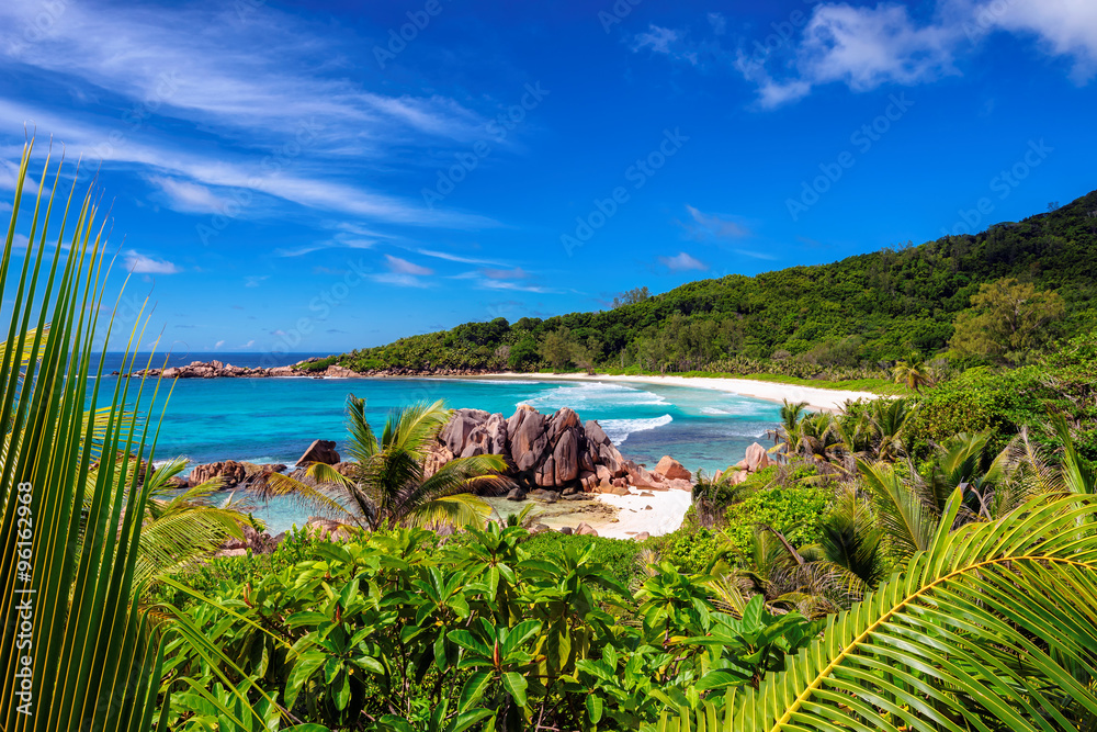 Paradise beach in Seychelles 