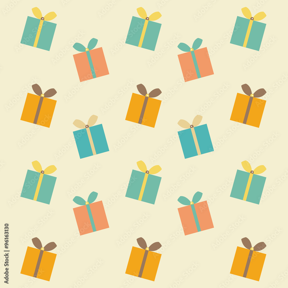 pattern of colorful of different gift  boxes