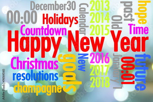 Happy new year and Christmas background.