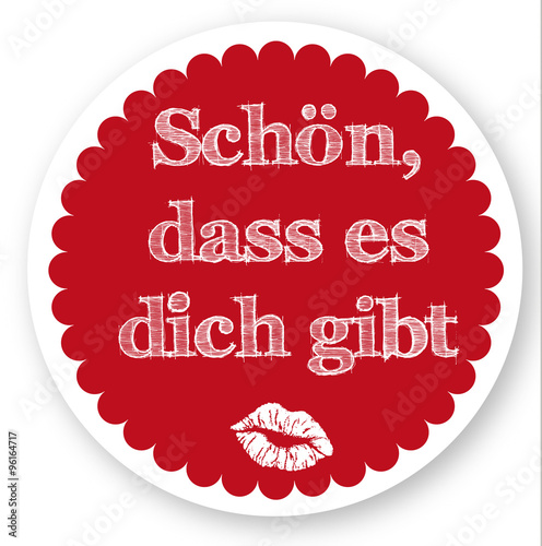 Schön, dass es dich gibt Aufkleber