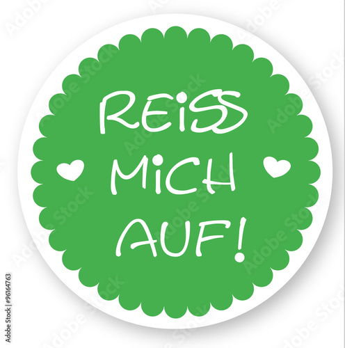 Paket öffnen, Sticker Aufkleber, Reiss mich auf