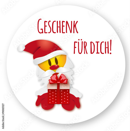 Geschenk für dich! Button Sticker Aufkleber