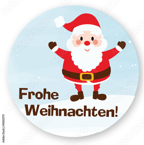 Frohe Weihnachten Sticker, Button