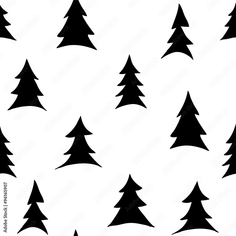 Obraz premium Christmas tree pattern vector