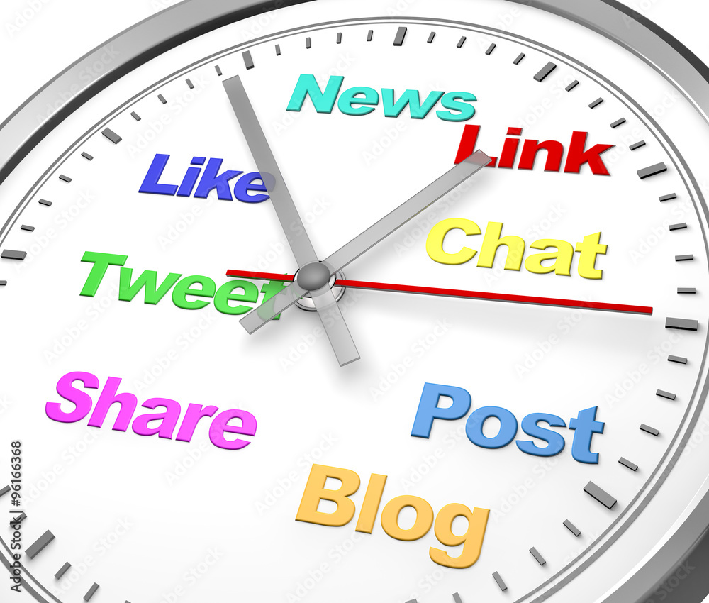 Social Media / Clock / Concept Social Media / Clock / Concept