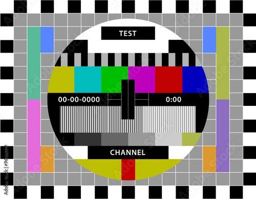 Test screen for media channels