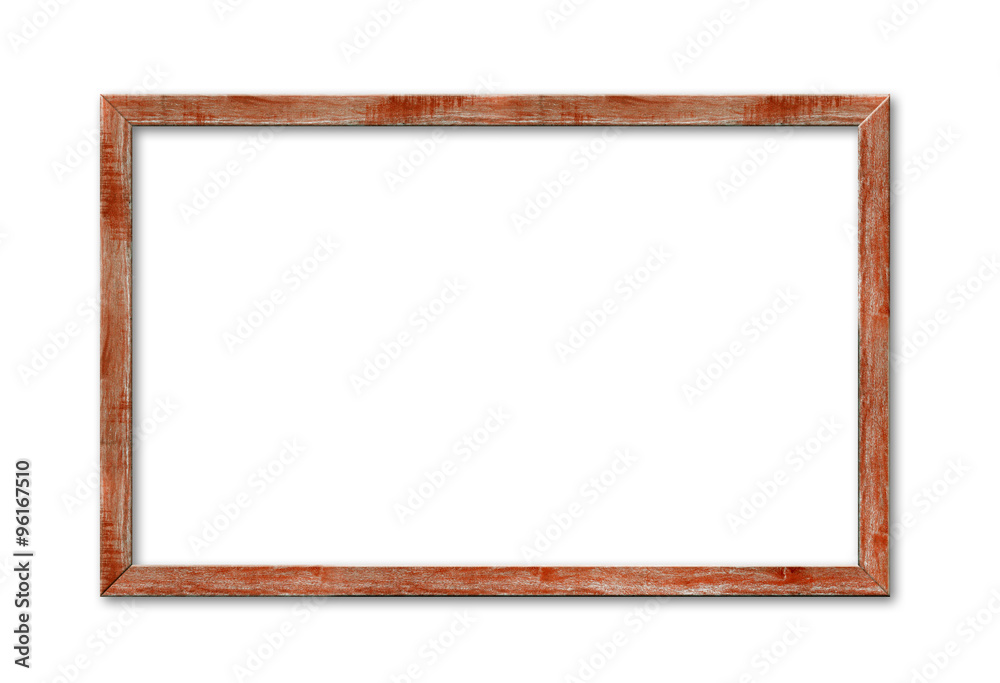 wood frame on white background wood frame on white background
