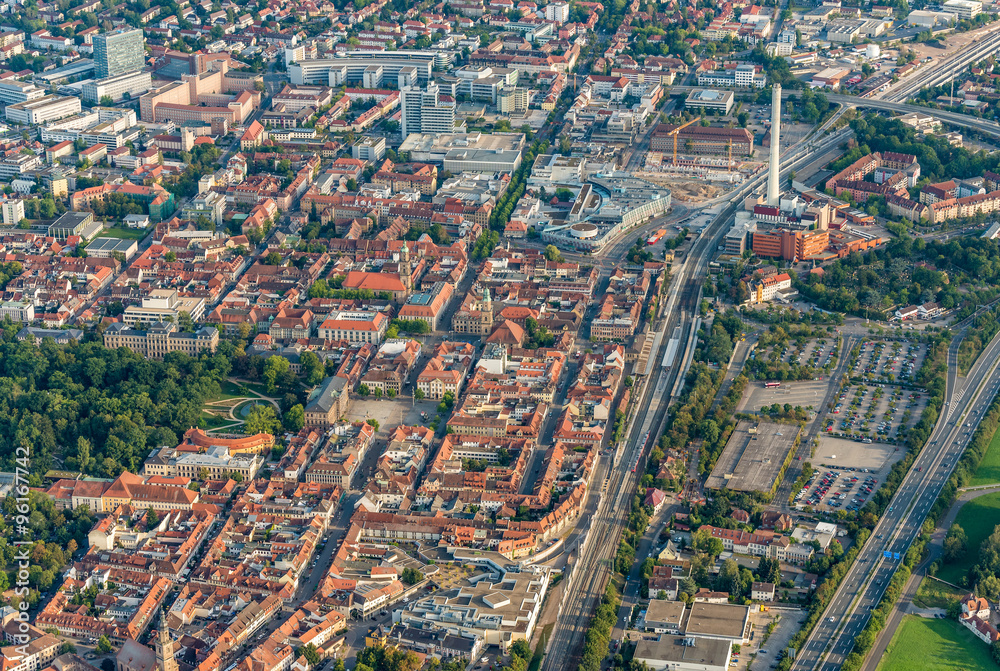 Erlangen Innenstadt Luftaufnahme