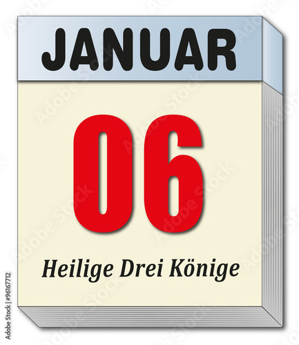 Kalenderblatt Heilige Drei Könige 
