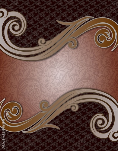 Cover Abstract Batik Brown Coffe Swirl