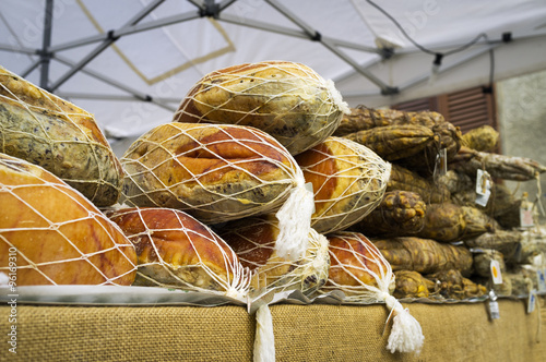 Italian typical sausages. Color image photo