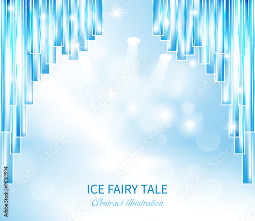 Curtain ice fairy tale