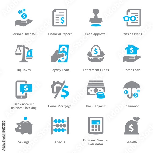 Personal & Business Finance Icons Set 1 - Sympa Series