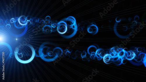 futuristic circle background design with lights
