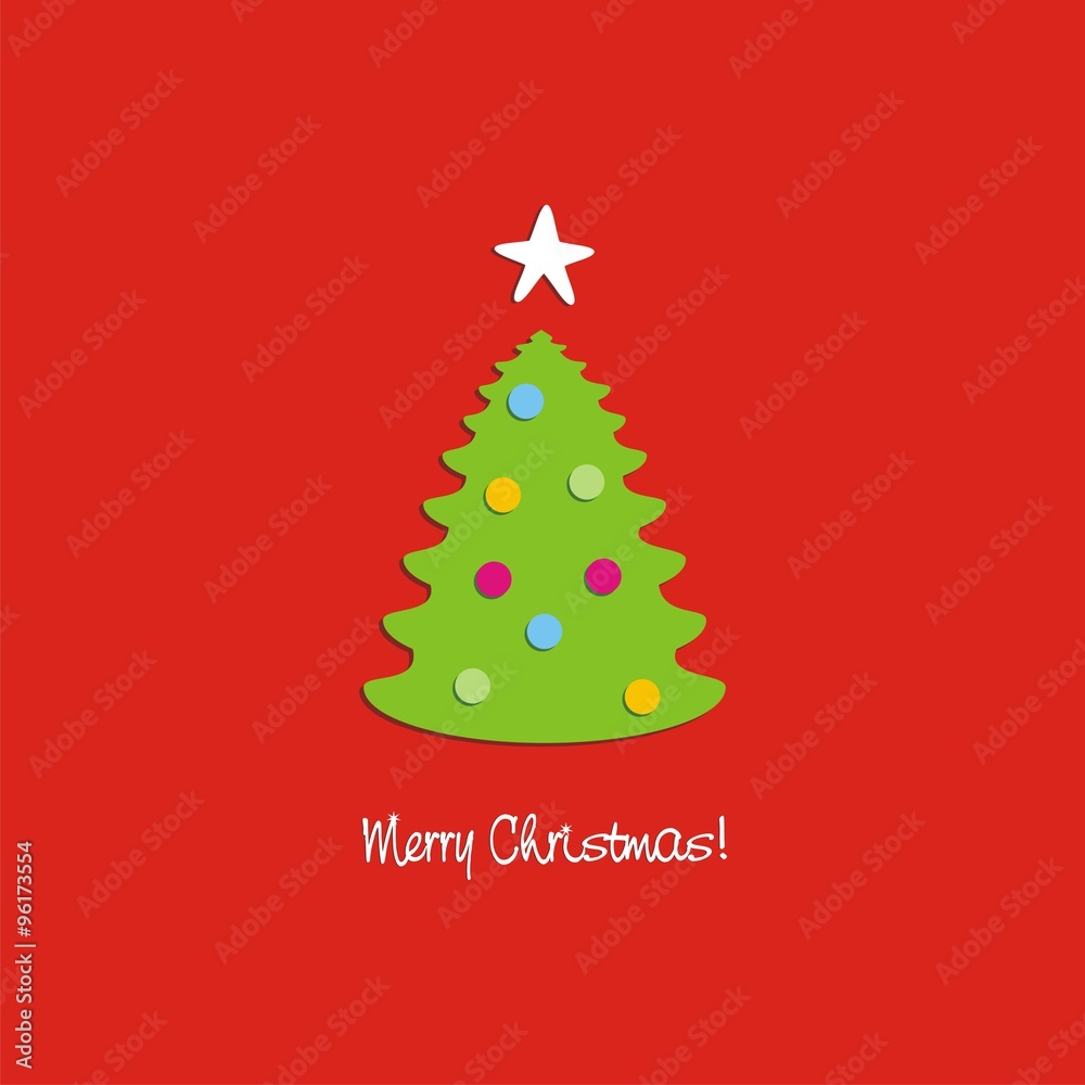 Felicitación Navideña árbol de Navidad con bolas de colores ENG Felicitación Navideña árbol de Navidad con bolas de colores ENG
