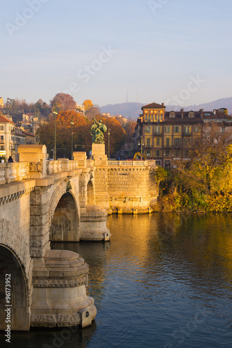 Turin  Torino   detail of brigde on Po River