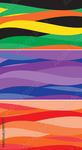 Set of colored backgrounds similar wave © alexmu