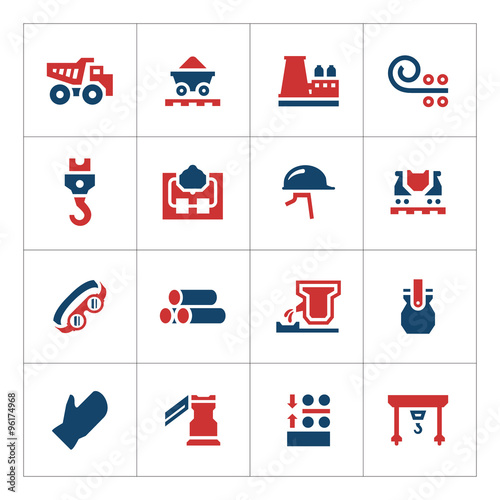 Set color icons of metallurgy