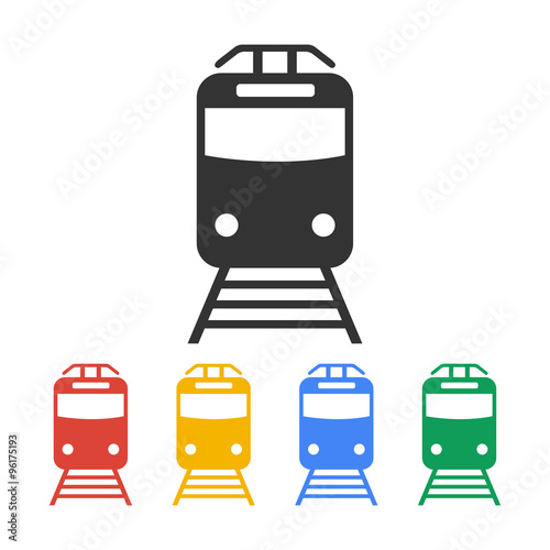 Train icon. Flat design style.