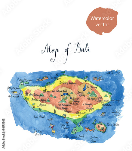 Map Bali attractions