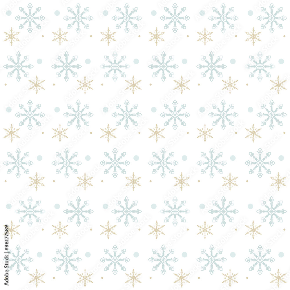 Vector of Snow Flakes Seamless Pattern on White Background for Christmas and Winter Vector of Snow Flakes Seamless Pattern on White Background for Christmas and Winter