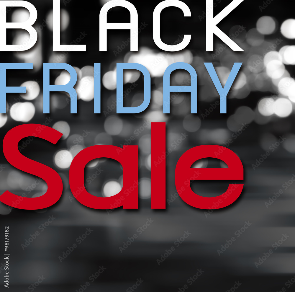 Fototapeta premium Abstract blur black friday background design