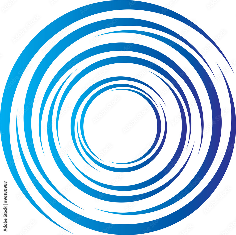 Naklejka premium Logo firmy Blue Swirl