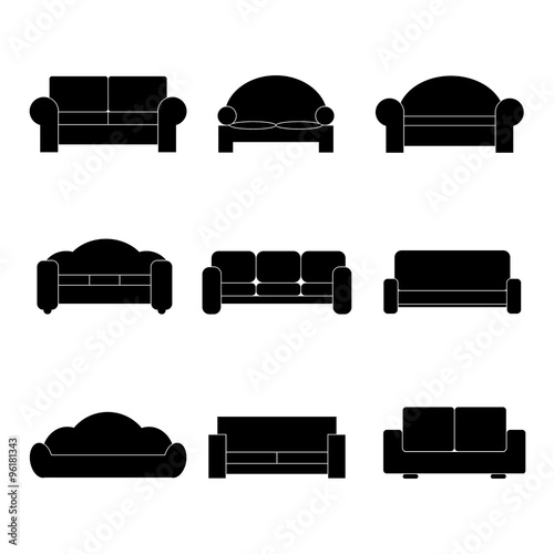 Sofa Icons Vector