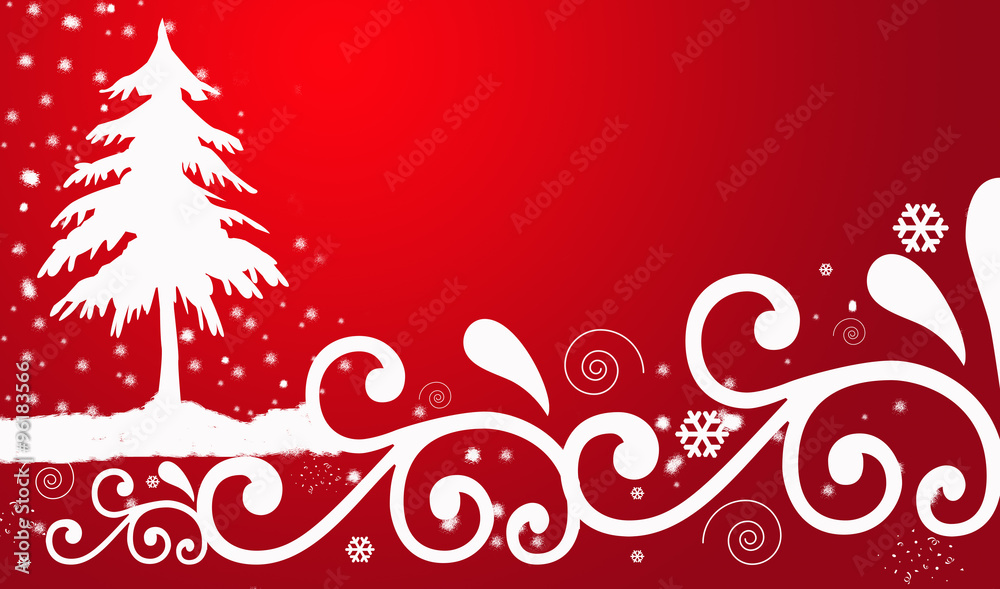 Abstract of ribbon Christmas tree