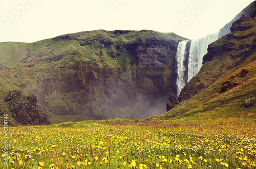 Waterfall in Iceland photo