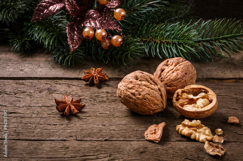 Christmas Decoration with Walnuts