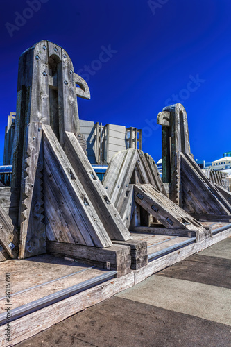 Old wooden bridge landmark - destination Wellington