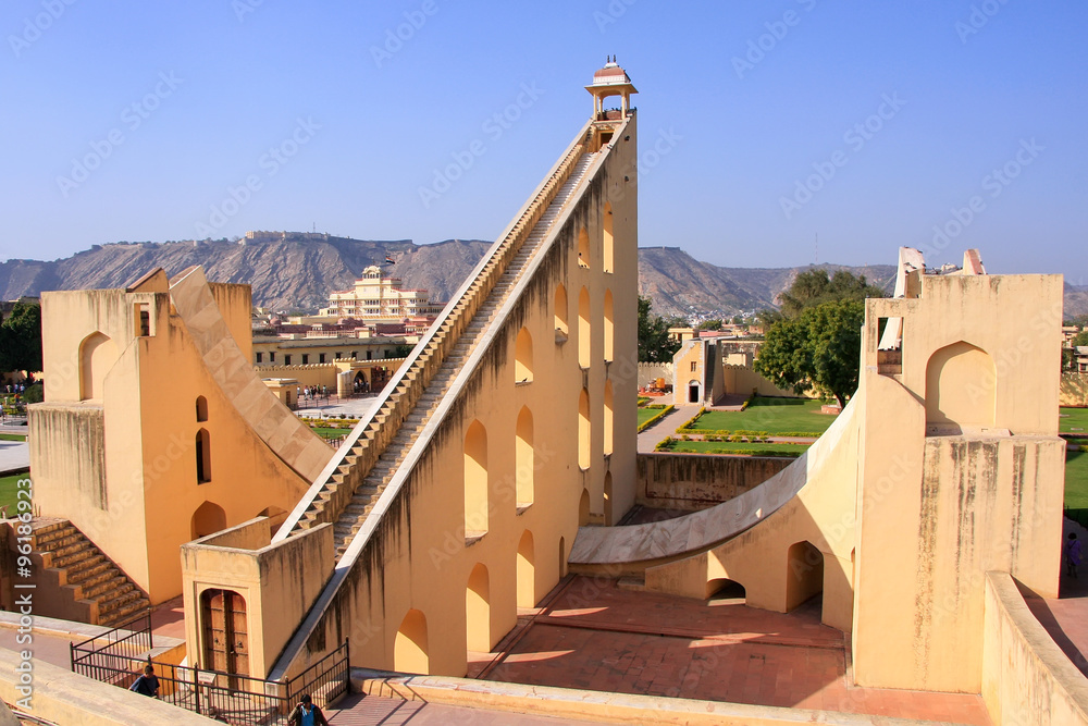 Obraz premium Astronomical Observatory Jantar Mantar in Jaipur, Rajasthan, Ind
