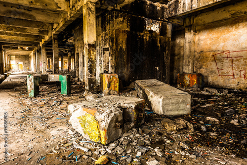 destroyed factory