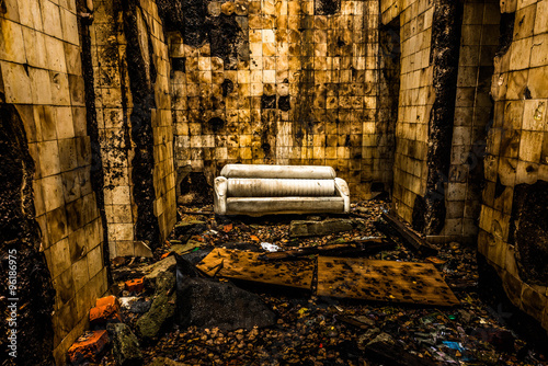 destroyed factory