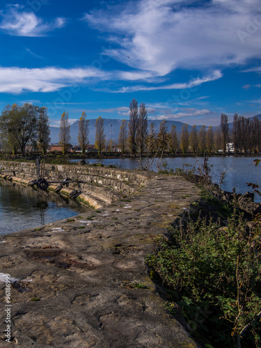 Dam on the lake in Yverdon