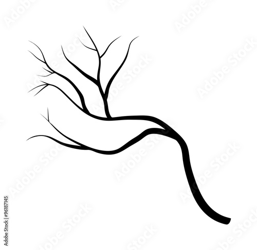 branch silhouette icon, symbol, design. vector illustration isolated on white background.