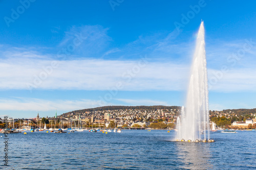 Fountain on Zurich lake