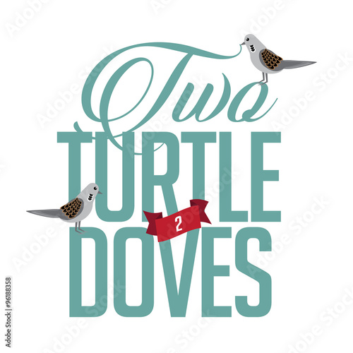 Two turtle doves EPS 10 vector illustration