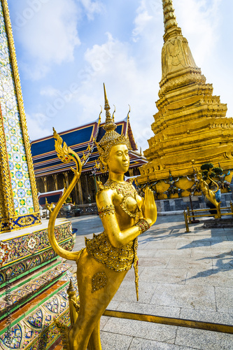  kinaree watching the temple in the Grand Palace photo