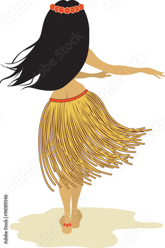 Beautiful hula dancer