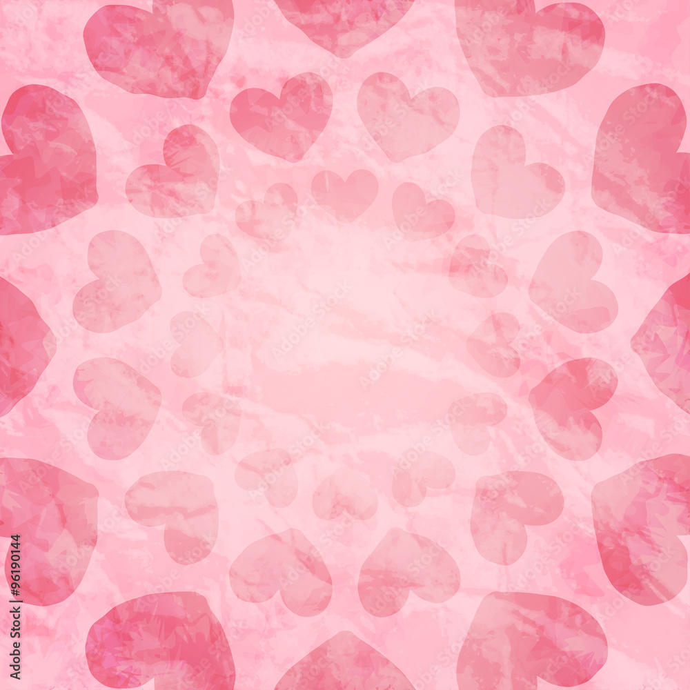 Abstract pink background with hearts Abstract pink background with hearts
