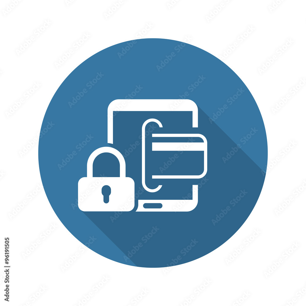 Secure Transactions Icon. Flat Design. Secure Transactions Icon. Flat Design.