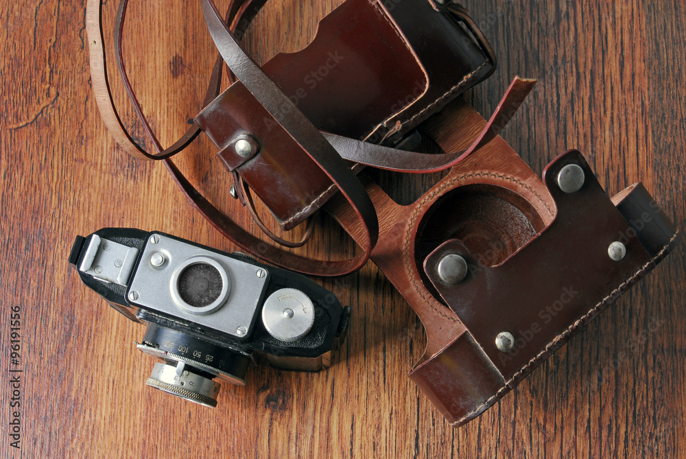 Obraz premium close up of the old photo camera